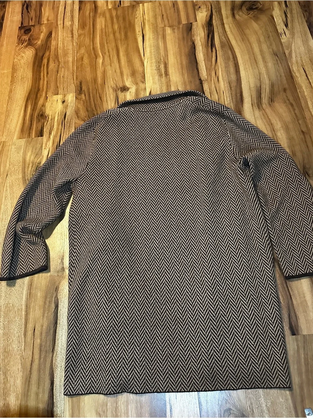 J.Crew Herringbone Sweater Blazer Cardigan Women’s Small Brown Merino Wool NWT